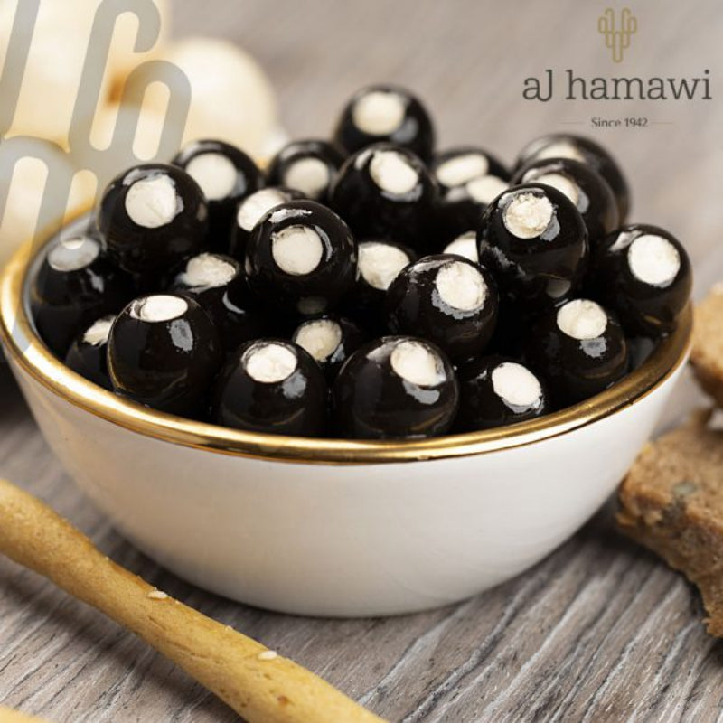 Black Olives Stuffed with Labneh