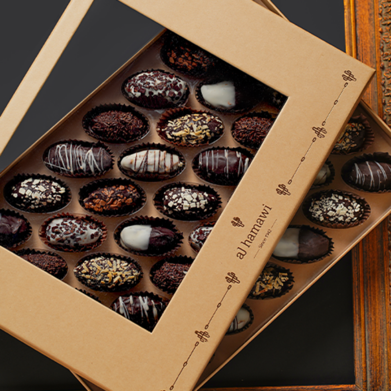 Chocolate-Coated Medjool Dates with Almond Filling