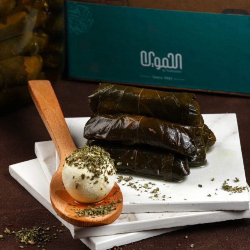 Grape Leaves Stuffed with Labneh and Zaatar