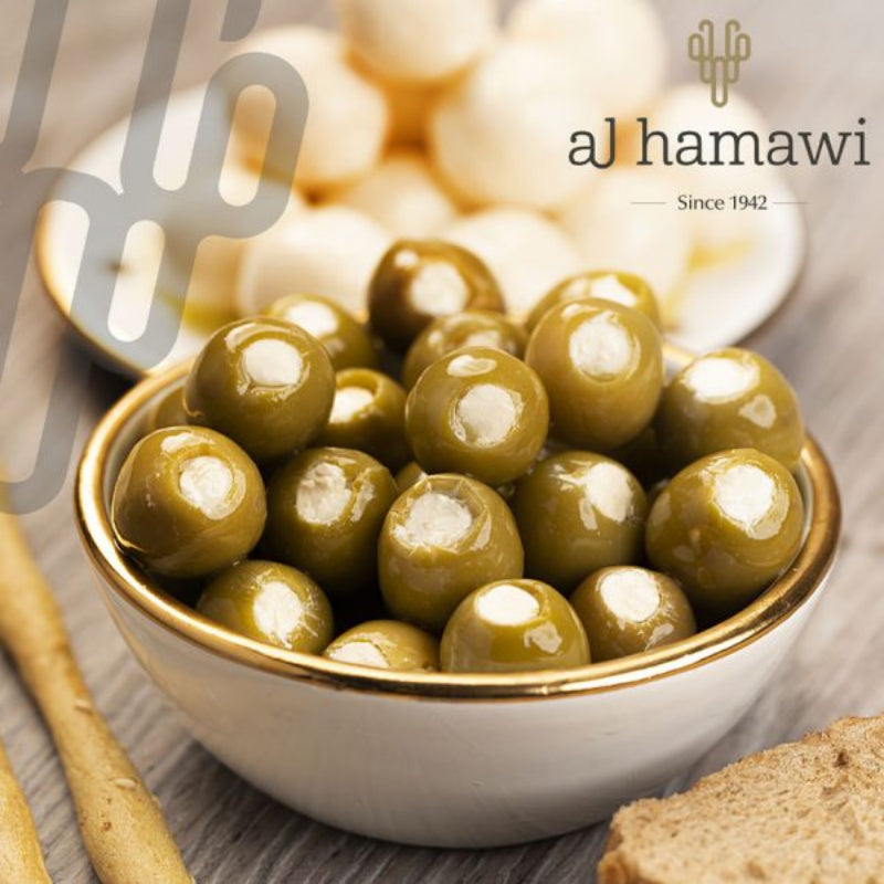 Green Olives Stuffed with Labneh