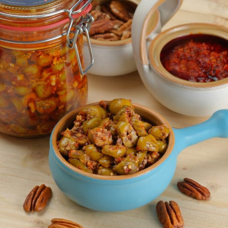 Grilled Olive Salad with Walnuts