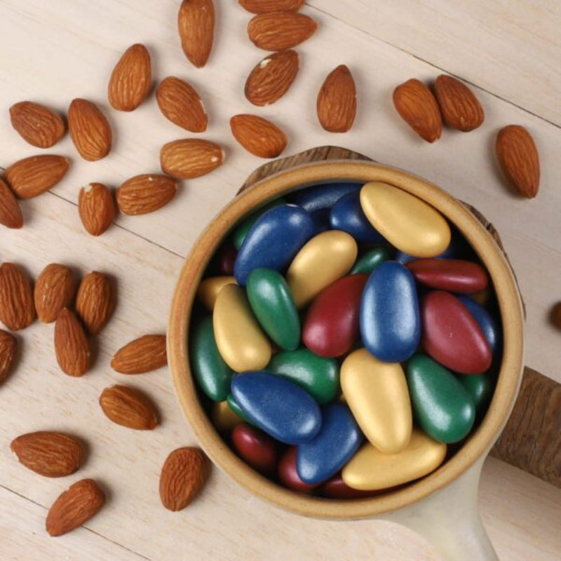 Metallic Sugar-Coated Almonds (Metallic Almond Dragées)