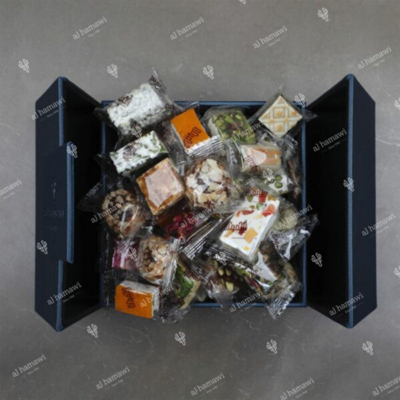 Premium Nougat Selection in Luxury Leather Box
