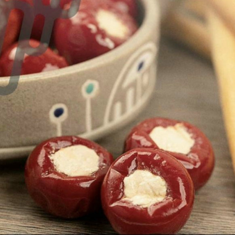 Red Peppers Stuffed with Labneh