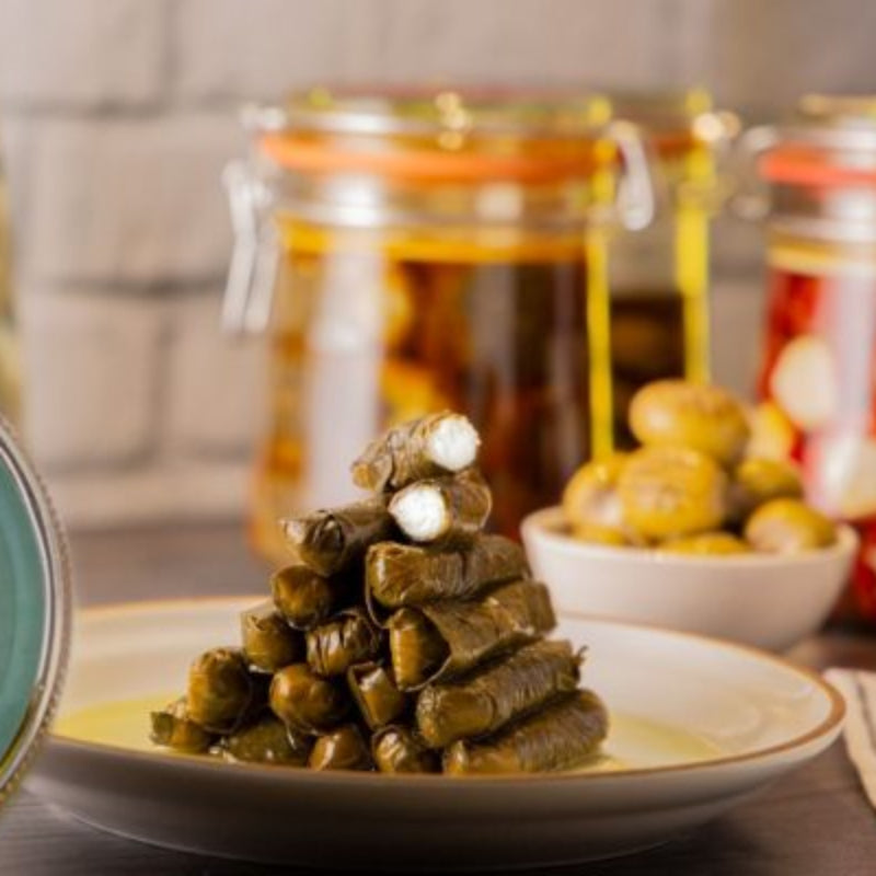 Stuffed Grape Leaves with Labneh