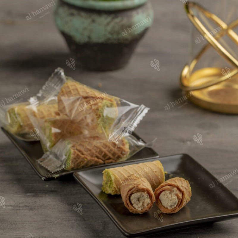 Tahini Halva Filled Biscuit Rolls
